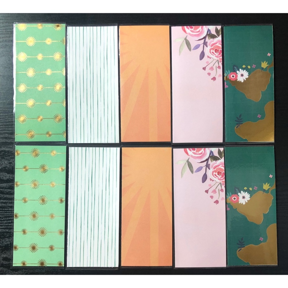 10 laminated cash envelopes